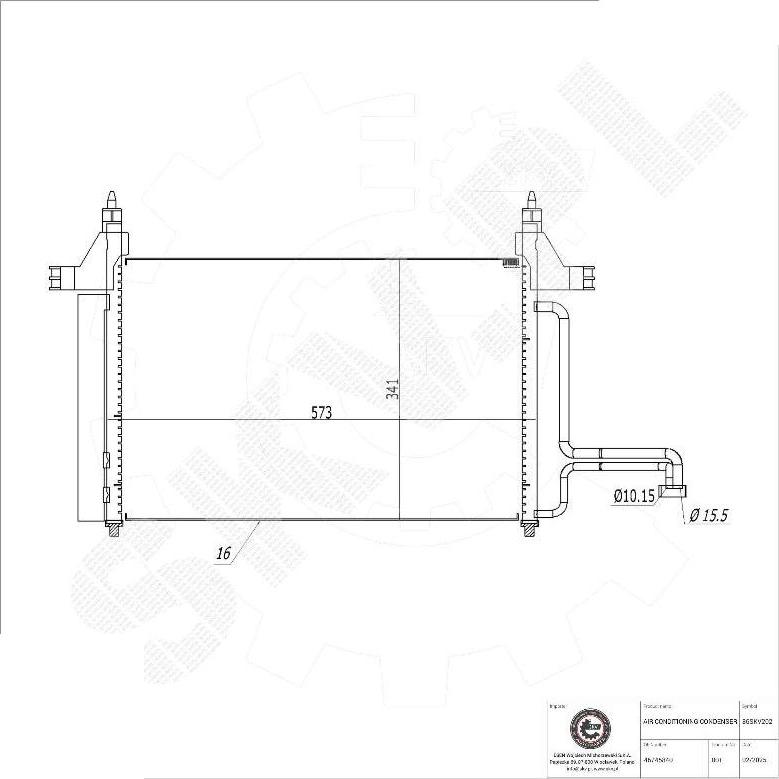 Esen SKV 86SKV202 - Конденсатор, кондиціонер autocars.com.ua