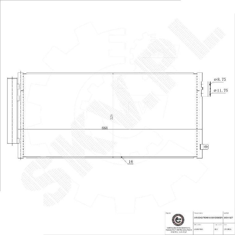Esen SKV 86SKV207 - Конденсатор, кондиціонер autocars.com.ua