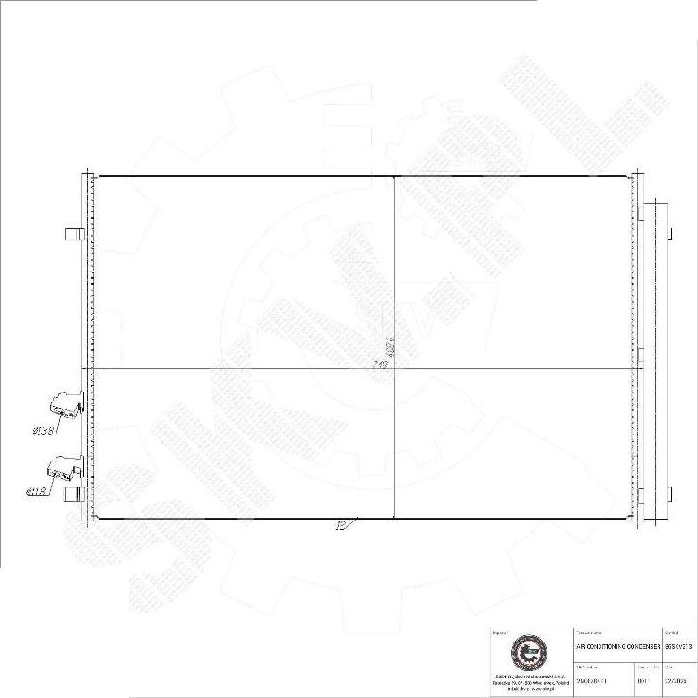 Esen SKV 86SKV213 - Конденсатор, кондиціонер autocars.com.ua