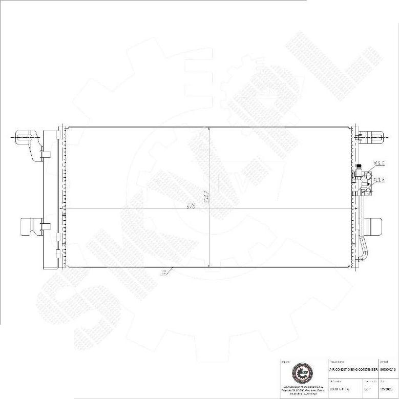Esen SKV 86SKV216 - Конденсатор, кондиціонер autocars.com.ua
