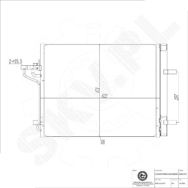 Esen SKV 86SKV218 - Конденсатор, кондиціонер autocars.com.ua