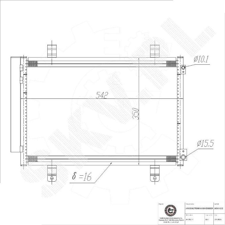 Esen SKV 86SKV252 - Конденсатор, кондиціонер autocars.com.ua