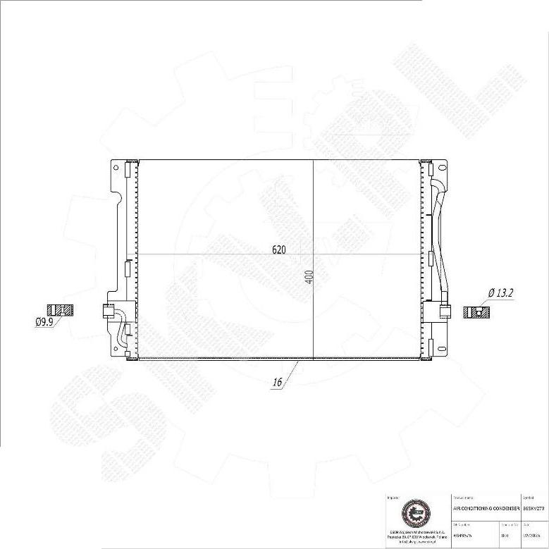 Esen SKV 86SKV273 - Конденсатор, кондиціонер autocars.com.ua