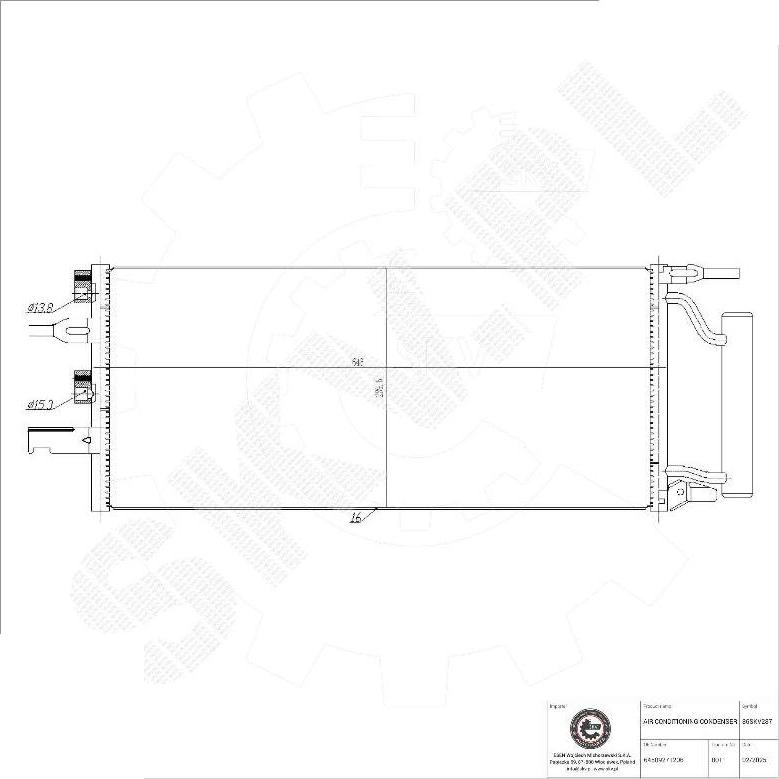 Esen SKV 86SKV287 - Конденсатор, кондиціонер autocars.com.ua