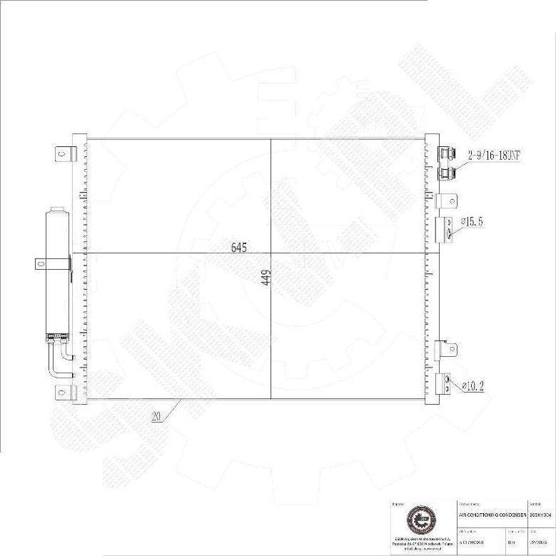 Esen SKV 86SKV304 - Конденсатор, кондиціонер autocars.com.ua