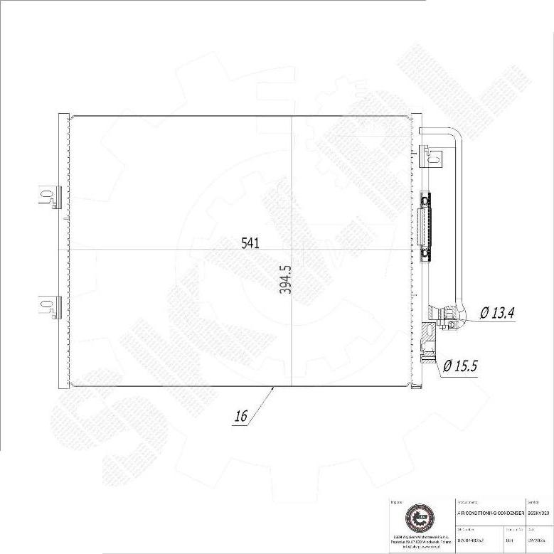 Esen SKV 86SKV323 - Конденсатор, кондиціонер autocars.com.ua