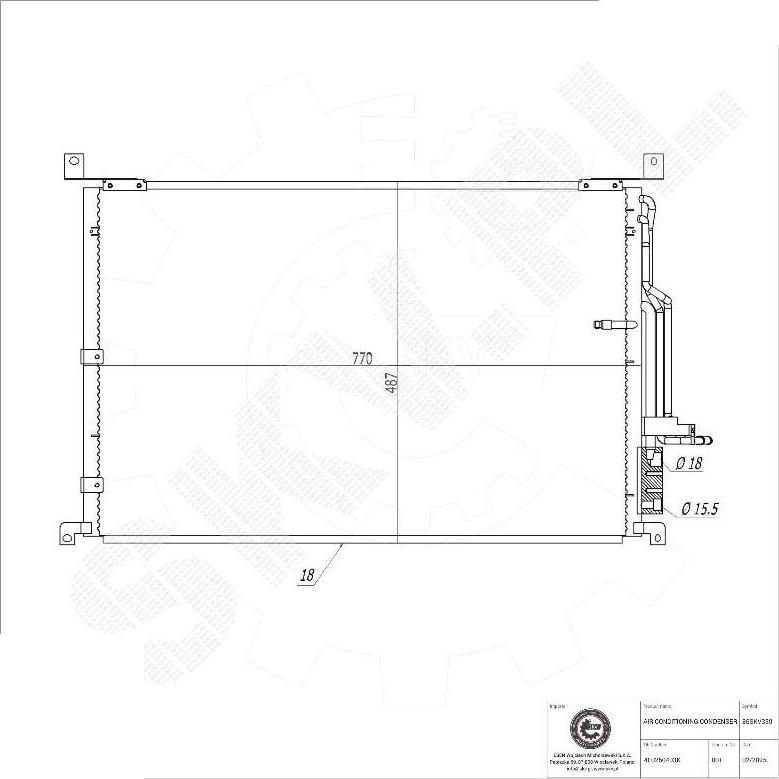 Esen SKV 86SKV339 - Конденсатор, кондиціонер autocars.com.ua