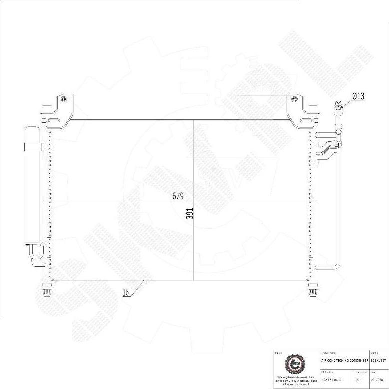Esen SKV 86SKV357 - Конденсатор, кондиціонер autocars.com.ua
