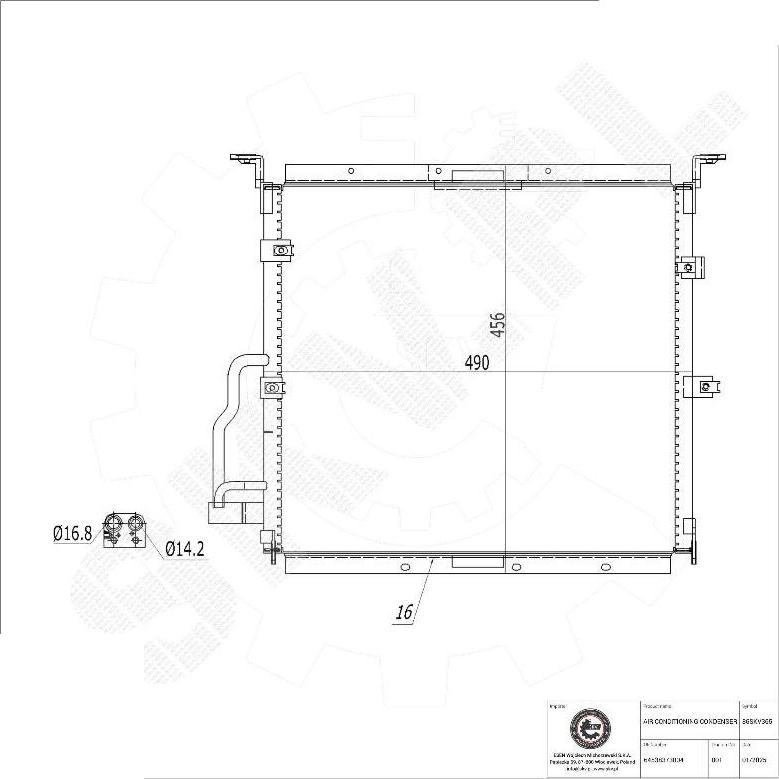 Esen SKV 86SKV365 - Конденсатор, кондиціонер autocars.com.ua