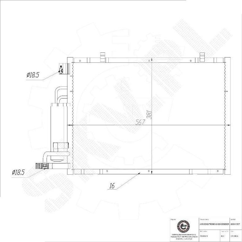 Esen SKV 86SKV397 - Конденсатор, кондиціонер autocars.com.ua