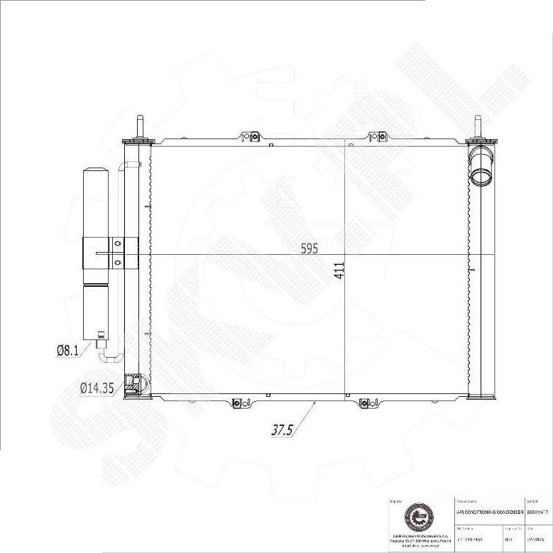 Esen SKV 86SKV417 - Конденсатор, кондиціонер autocars.com.ua