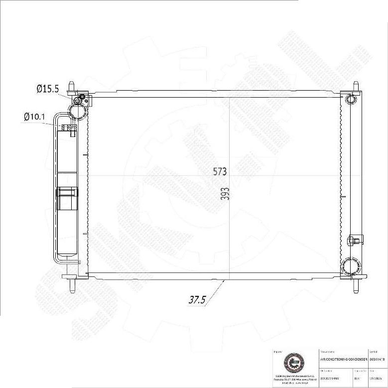Esen SKV 86SKV418 - Конденсатор, кондиціонер autocars.com.ua
