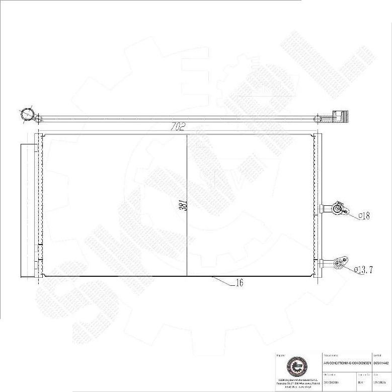 Esen SKV 86SKV442 - Конденсатор, кондиціонер autocars.com.ua