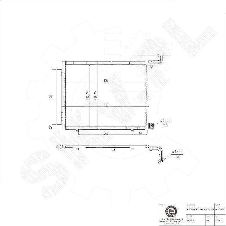 Esen SKV 86SKV452 - Конденсатор, кондиціонер autocars.com.ua