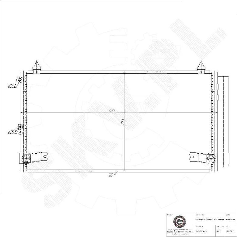 Esen SKV 86SKV457 - Конденсатор, кондиціонер autocars.com.ua