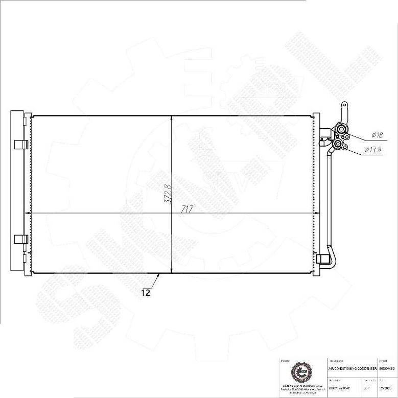 Esen SKV 86SKV480 - Конденсатор, кондиціонер autocars.com.ua