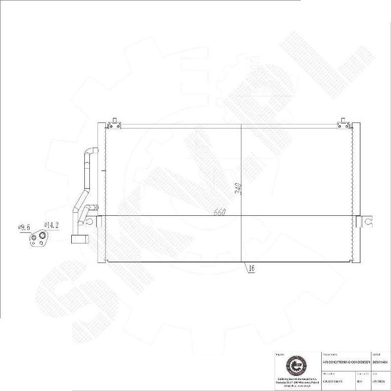 Esen SKV 86SKV484 - Конденсатор, кондиціонер autocars.com.ua