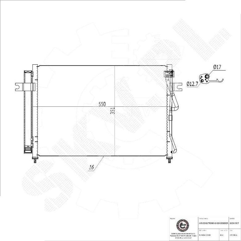 Esen SKV 86SKV507 - Конденсатор, кондиціонер autocars.com.ua