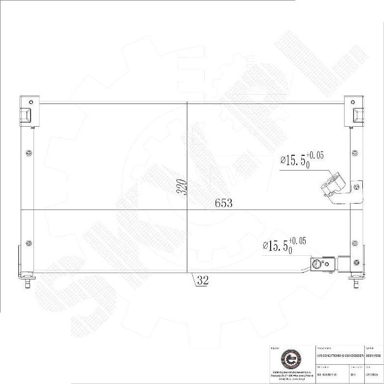 Esen SKV 86SKV536 - Конденсатор, кондиціонер autocars.com.ua