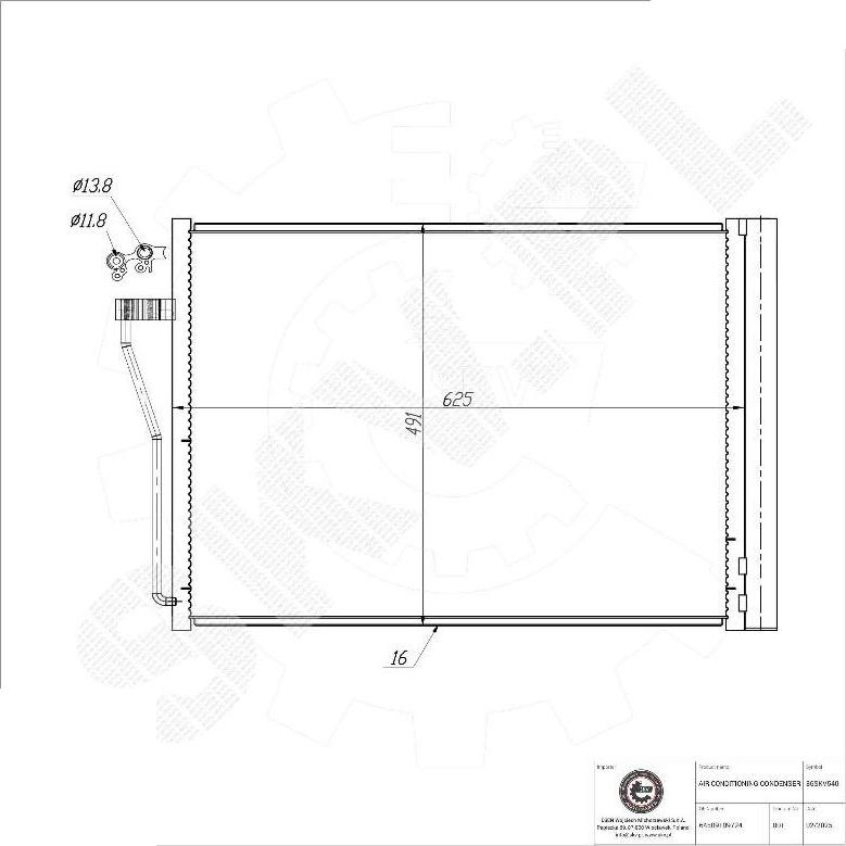 Esen SKV 86SKV540 - Конденсатор, кондиціонер autocars.com.ua