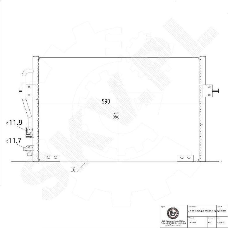 Esen SKV 86SKV566 - Конденсатор, кондиціонер autocars.com.ua