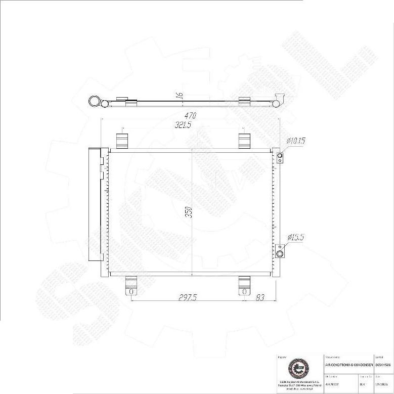 Esen SKV 86SKV586 - Конденсатор, кондиціонер autocars.com.ua