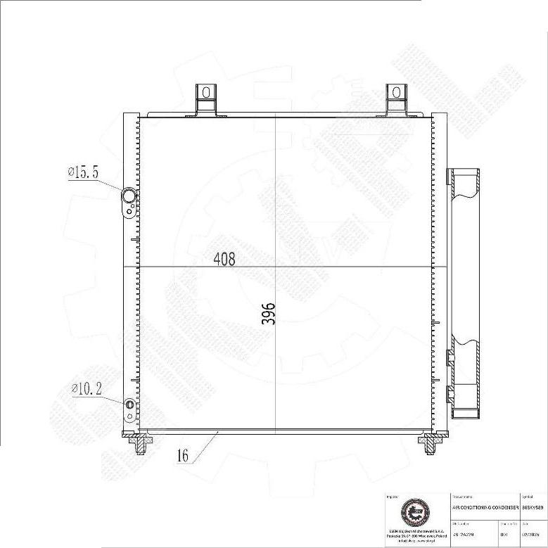 Esen SKV 86SKV589 - Конденсатор, кондиціонер autocars.com.ua