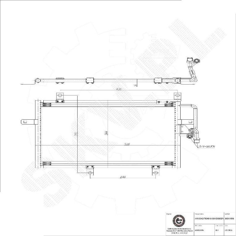 Esen SKV 86SKV596 - Конденсатор, кондиціонер autocars.com.ua
