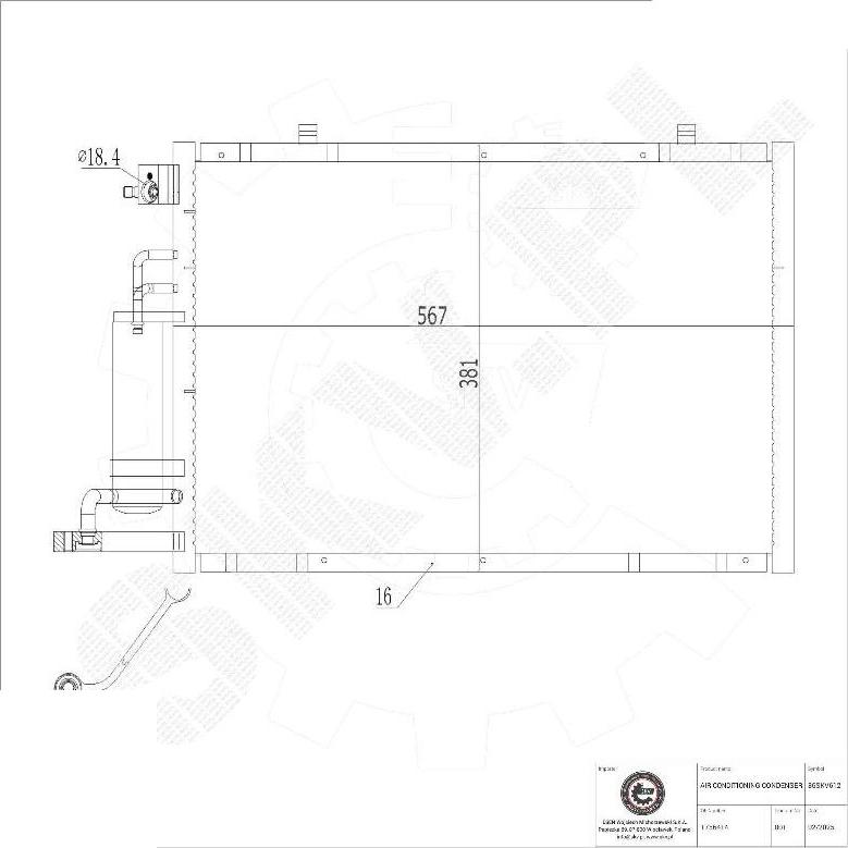 Esen SKV 86SKV612 - Конденсатор, кондиціонер autocars.com.ua