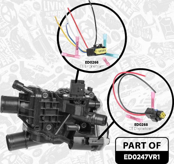 ET Engineteam ED0247VR1 - Термостат, охолоджуюча рідина autocars.com.ua