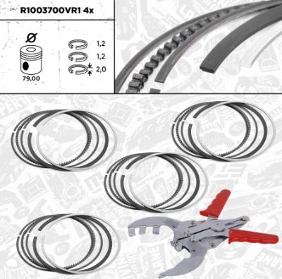 ET Engineteam R1003700VR1 - Комплект поршневых колец autodnr.net