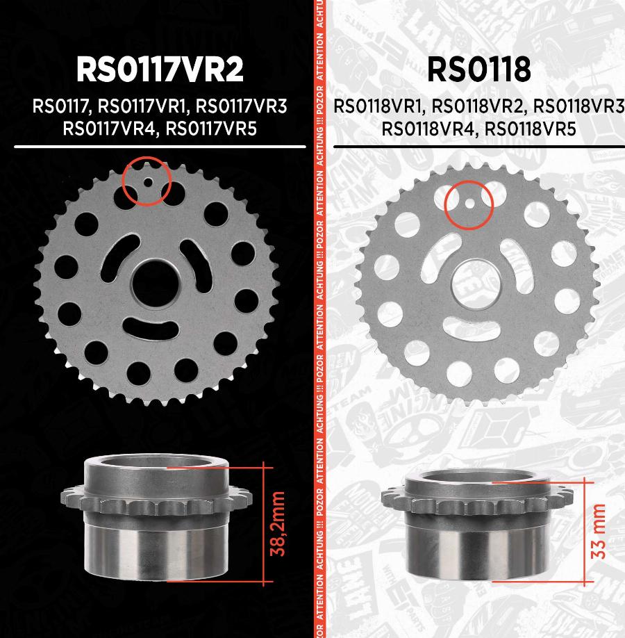 ET Engineteam RS0117VR2 - Комплект цепи привода распредвала avtokuzovplus.com.ua