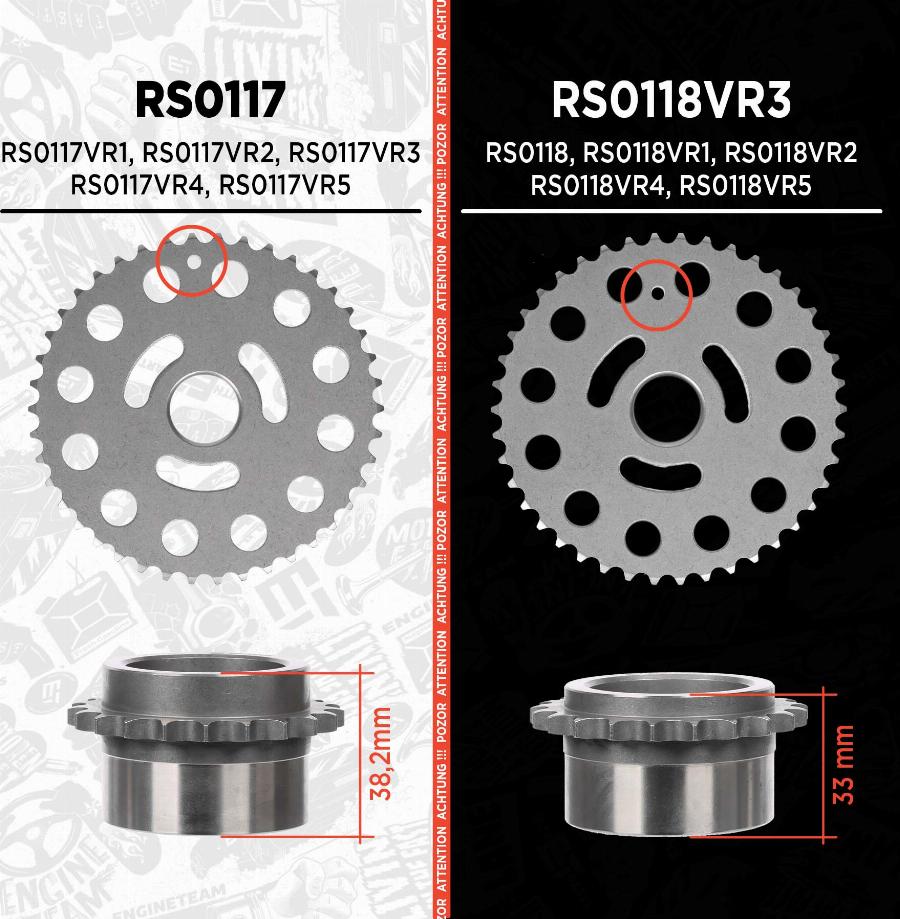 ET Engineteam RS0118VR3 - Комплект ланцюга приводу распредвала autocars.com.ua