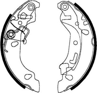 E.T.F. 09-0607 - Комплект тормозных колодок, барабанные avtokuzovplus.com.ua
