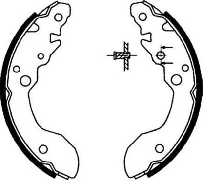 E.T.F. 09-0620 - Комплект тормозных колодок, барабанные avtokuzovplus.com.ua
