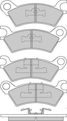 E.T.F. 12-0250 - Тормозные колодки, дисковые, комплект avtokuzovplus.com.ua