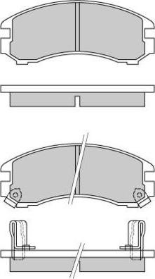 E.T.F. 12-0332 - Гальмівні колодки, дискові гальма autocars.com.ua