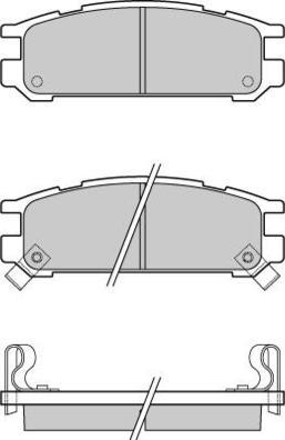 E.T.F. 12-0536 - Тормозные колодки, дисковые, комплект avtokuzovplus.com.ua