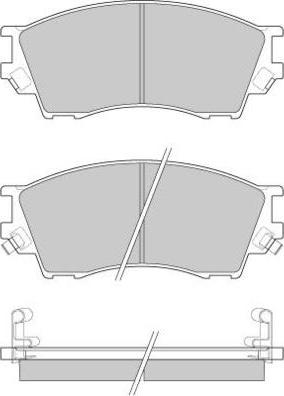 E.T.F. 12-0923 - Тормозные колодки, дисковые, комплект avtokuzovplus.com.ua