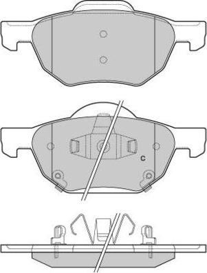 E.T.F. 12-1185 - Тормозные колодки, дисковые, комплект autodnr.net