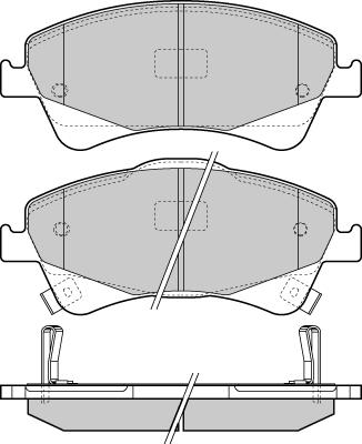 E.T.F. 12-1422 - Гальмівні колодки, дискові гальма autocars.com.ua