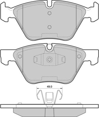 E.T.F. 12-1479 - Гальмівні колодки, дискові гальма autocars.com.ua