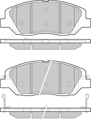 E.T.F. 12-1492 - Гальмівні колодки, дискові гальма autocars.com.ua