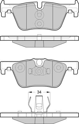 E.T.F. 12-1494 - Гальмівні колодки, дискові гальма autocars.com.ua