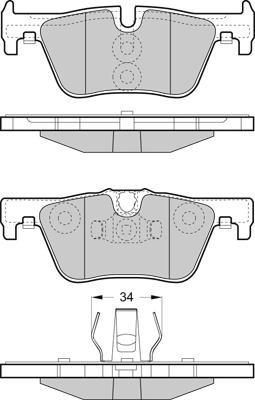 E.T.F. 12-1494 - Тормозные колодки, дисковые, комплект avtokuzovplus.com.ua