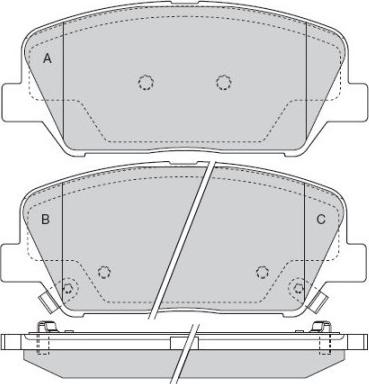 E.T.F. 12-1530 - Гальмівні колодки, дискові гальма autocars.com.ua
