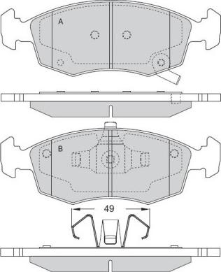 E.T.F. 12-1553 - Гальмівні колодки, дискові гальма autocars.com.ua