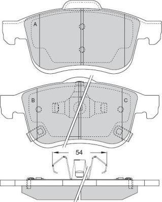 E.T.F. 12-1571 - Гальмівні колодки, дискові гальма autocars.com.ua