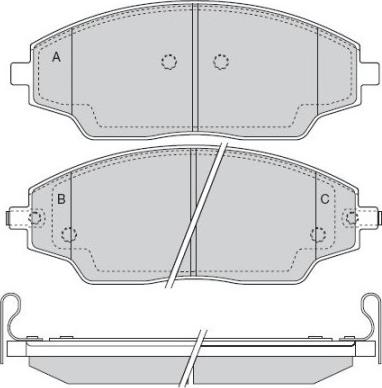 E.T.F. 12-1575 - Тормозные колодки, дисковые, комплект avtokuzovplus.com.ua