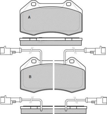 E.T.F. 12-1576 - Гальмівні колодки, дискові гальма autocars.com.ua